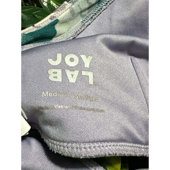 Joy Lab Purple White Green Cross Back Sports Bra Size Medium - Picture 3 of 4
